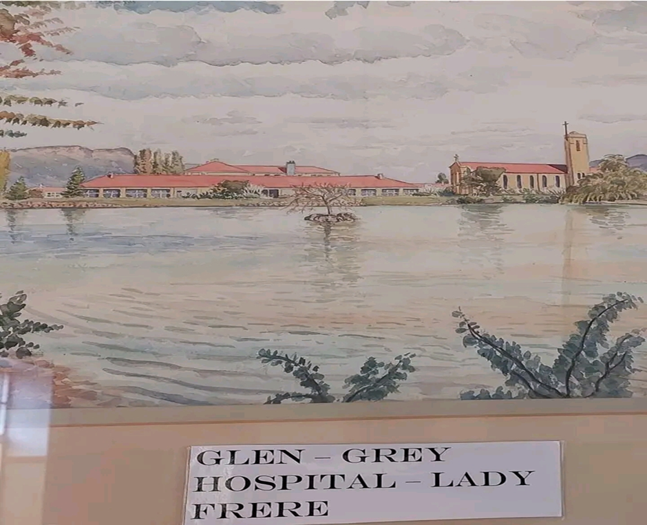 Watercolour painting of Glen Grey Hospital, Lady Frere